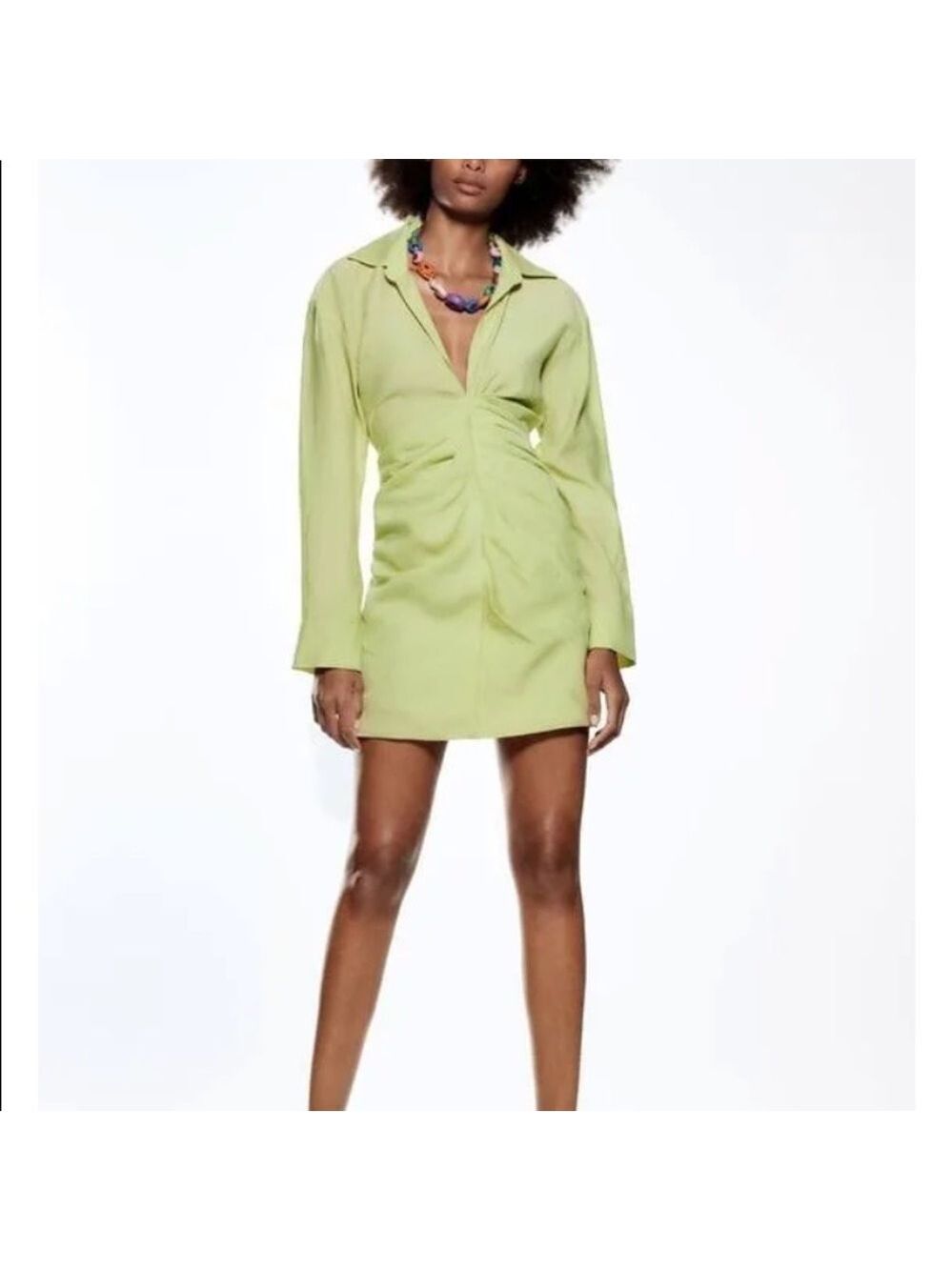 Zara Sea Green Draped Dress.